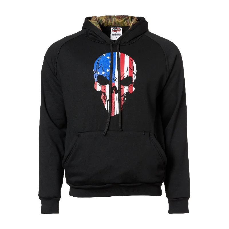 Comfortable fishing hoodies for every fishing trip-Hoodie BR Flag Skull