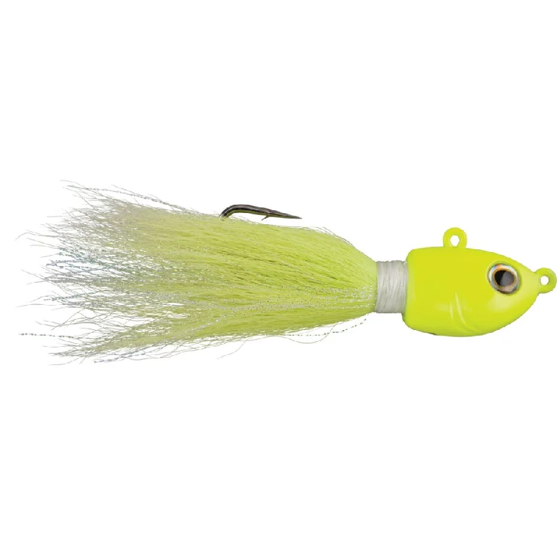 Fish hooks and rigs for redfish-Berkley Fusion19 Bucktail Jig 1/8 Oz Chartreuse Qty 1