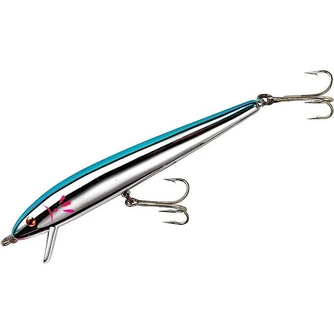 Fishing Lures Machine Made Bass-Cotton Cordell Red Fin Shallow Diver 7" 1-1/2 Oz Chrome Blue