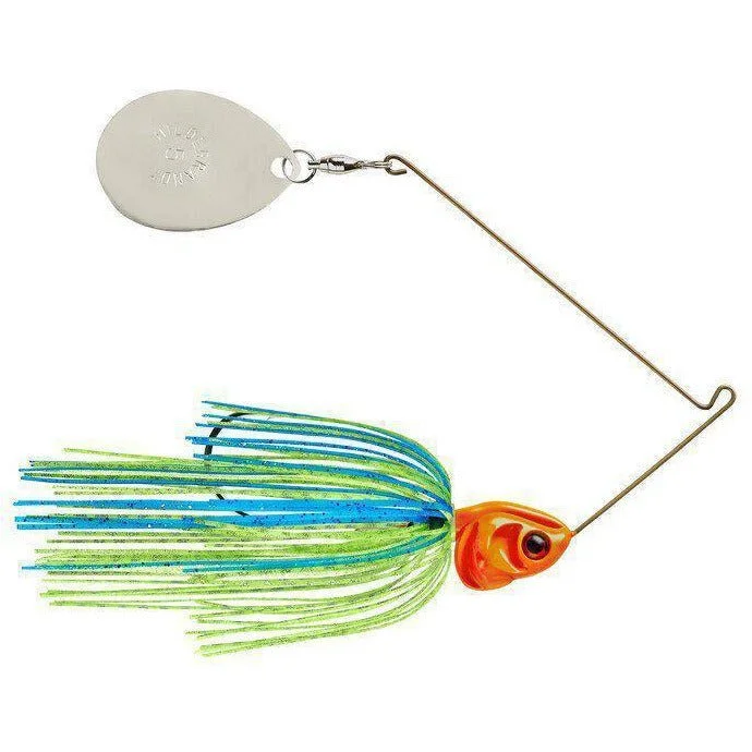 Best fish hooks for clay reefs-Booyah Covert Spinnerbait 1/2 Oz Blue Chart/Org Head