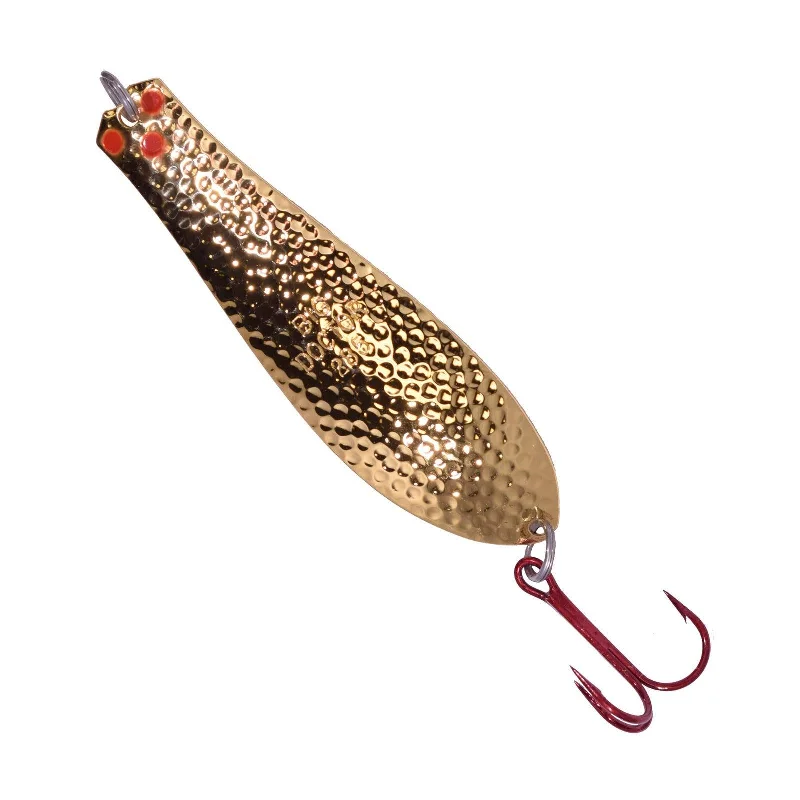 Fish hooks and rigs for croaker-Dr. Spoon Premium Series Hammered Gold 3/8 oz. 2-1/2" Red Hook