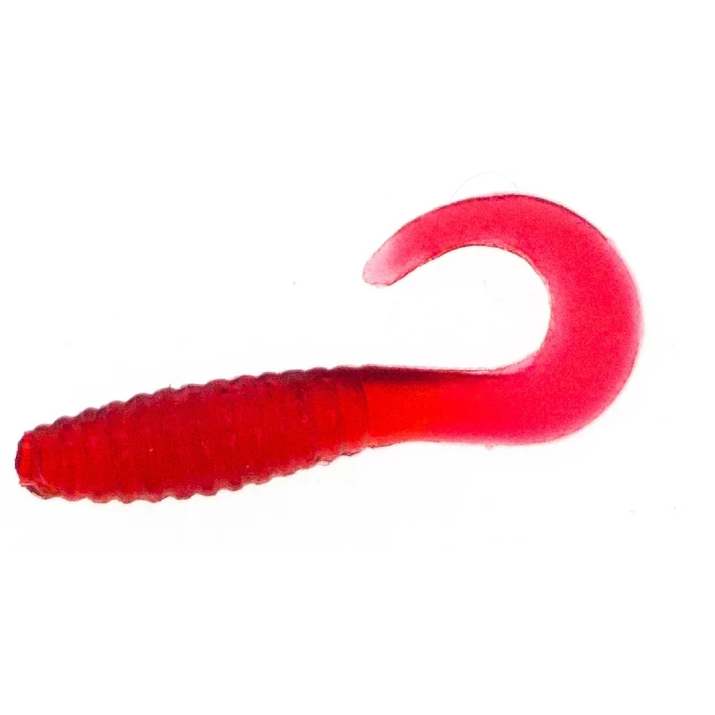 Fishing Lures Winter-FAS Ribbed Curly Tail Grub 1" Qty 10