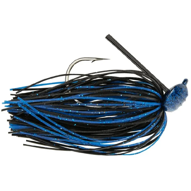 Fish hooks and rigs for ratfish-Googan Squad Gridiron Football Jig 3/4 Oz Black & Blue