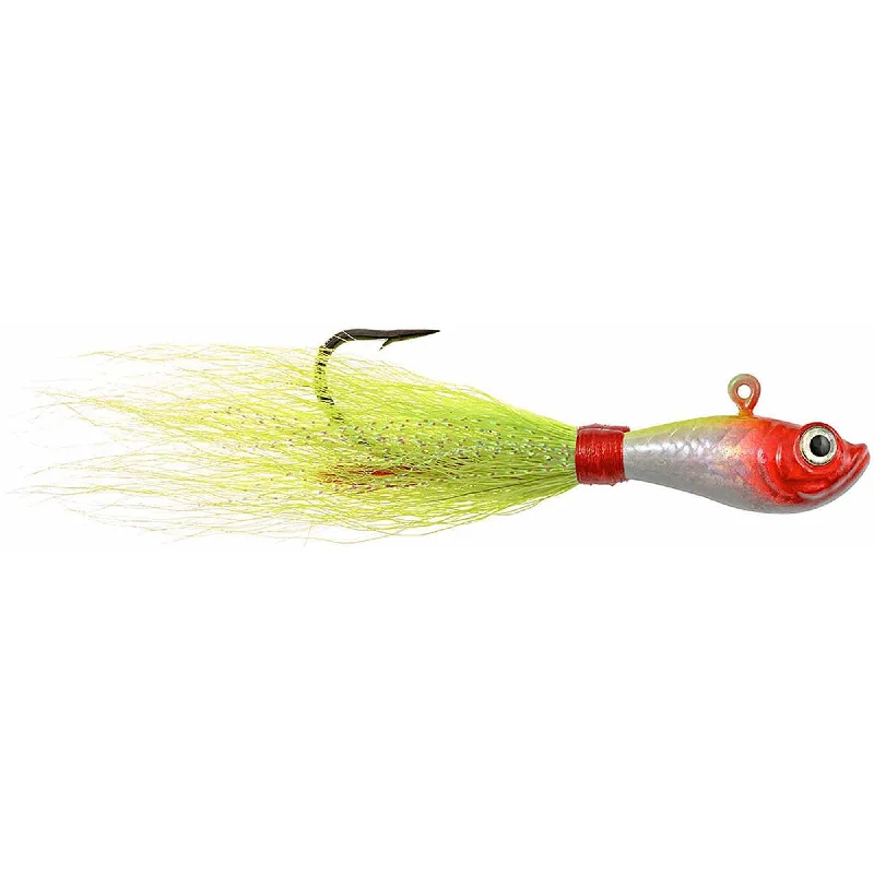 Strong rigs for big fish hooks-Hurricane 3D Eye Bucktail Chartreuse 2oz