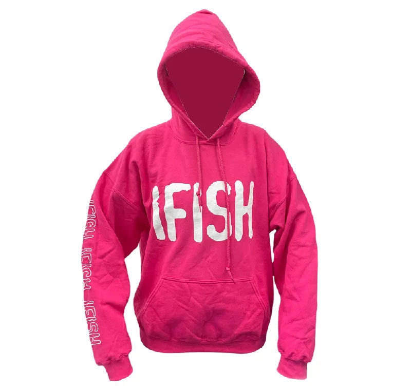 Comfortable fishing hoodies for all-day wear-Ifish Pink Hoodie