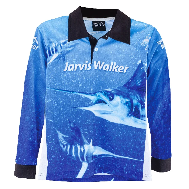 Fishing Shirt for Mother’s Day-Jarvis Walker Long Sleeve Kids Marlin Fishing Shirts