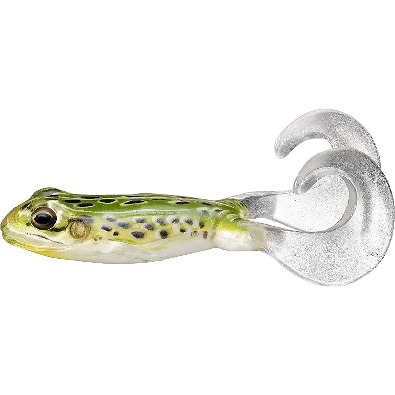 Fishing Lures Sizes-LiveTarget ICT Freestyle Frog 4" Green/Yellow QTY 2