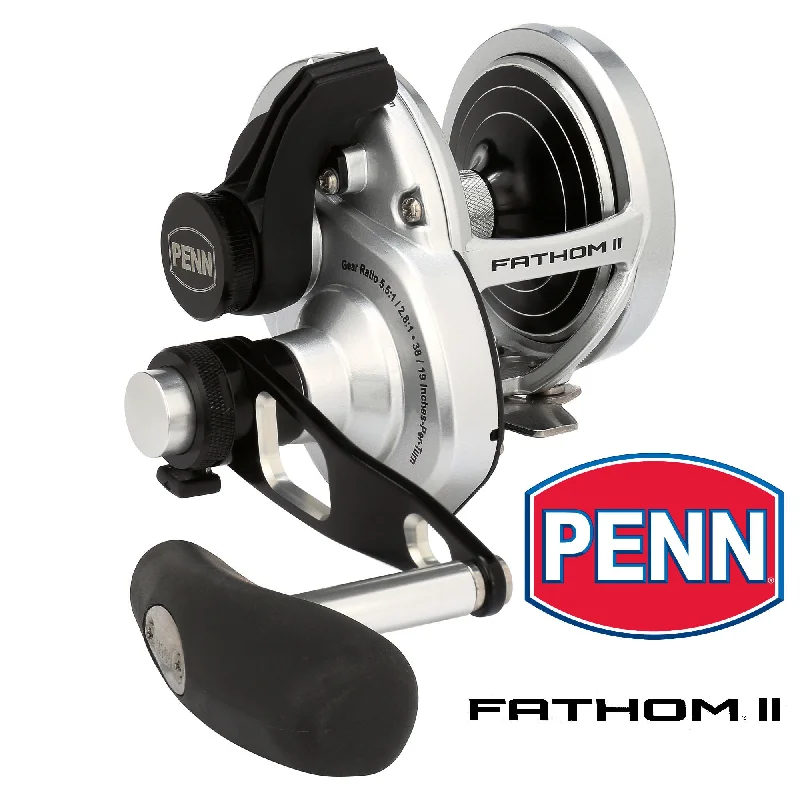 Fishing reels for fast reels-PENN Fathom® II Lever Drag Two Speed Conventional Reel