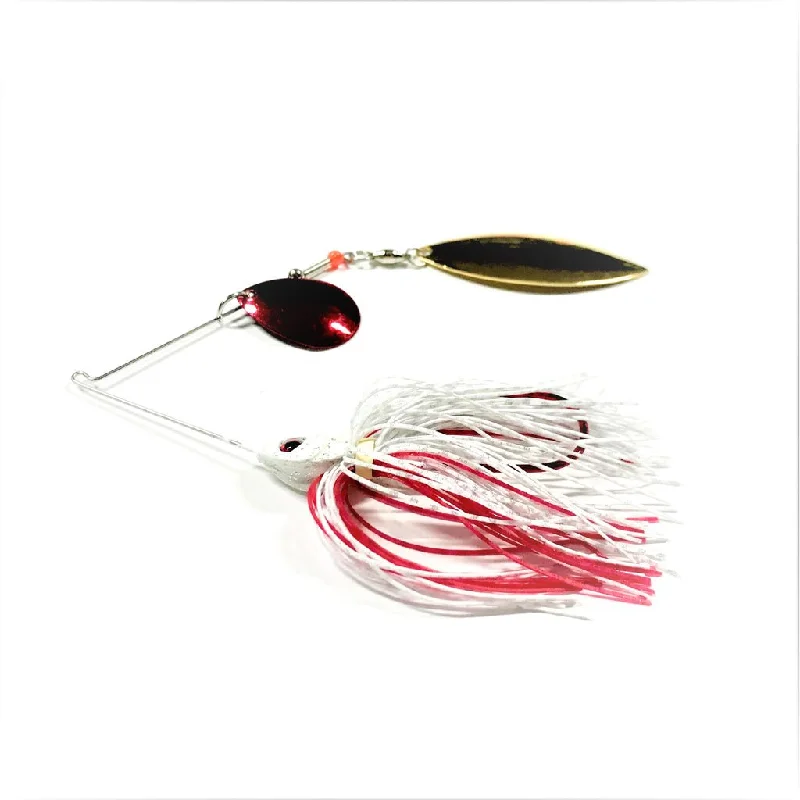 Fish hooks and rigs for zebra fish-Persuader Premium Spinnerbait 3/8 Oz Bleeding Minnow