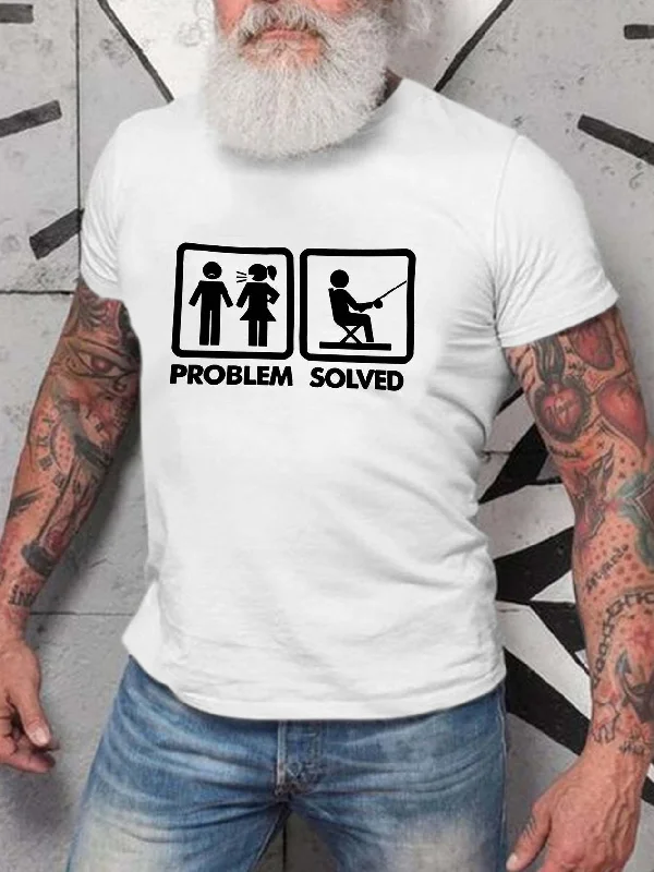 Fishing Shirt for fishing boats-Problem Solved Couple Man Goes Fishing Shirt