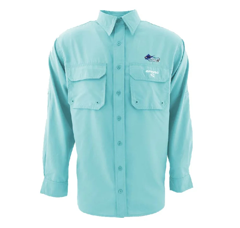 Fishing Shirt for giveaways-Samaki Breeze Vented Fishing Shirt Ocean Mist