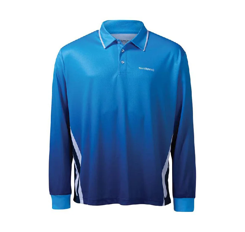 Fishing Shirt for charter boats-Shimano Corporate Cyan Sublimated Fishing Shirt