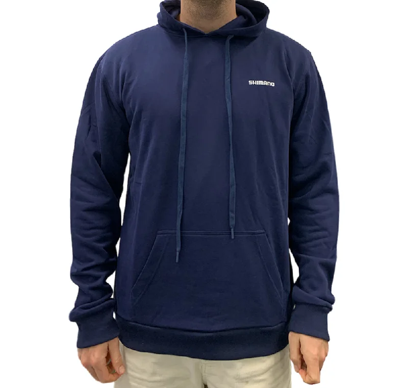 Fishing hoodies with ergonomic designs for comfort-Shimano Lead The Game Tuna Hoodie Navy