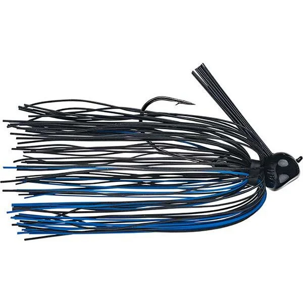 Fish hooks and rigs for viperfish-Strike King J-Lee Comeback Jig 3/4 Oz Black/Blue Qty 1