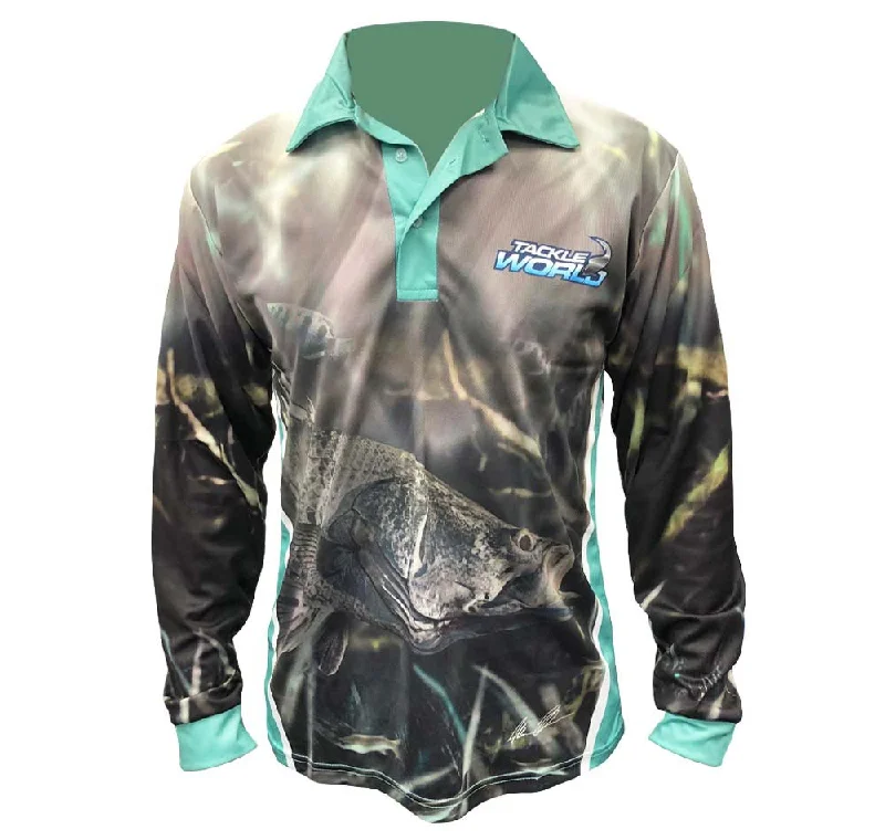 Fishing Shirt for discount prices-Tackle World Angler Series Barra Kids Fishing Shirt Size 10