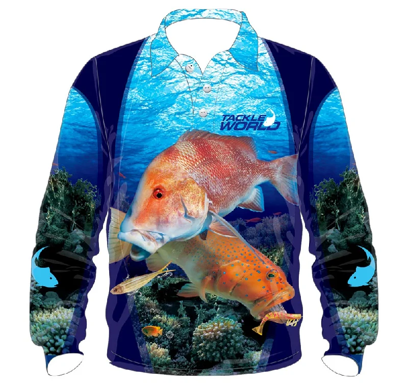 Fishing Shirt for open seas-Tackle World Angler Series Reef Fish Adults Fishing Shirt