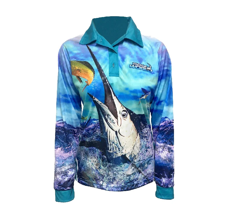 Fishing Shirt for loyalty programs-Tackle World Marlin Girls Fishing Shirts