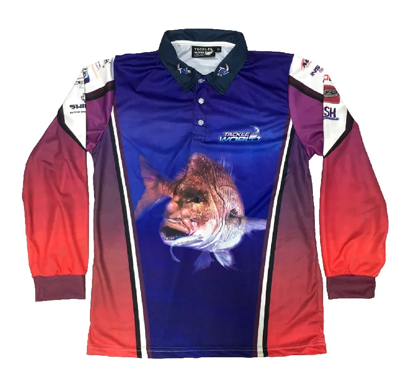 Fishing Shirt for fishing preserves-Tackle World Snapper Adult Fishing Shirts Size S