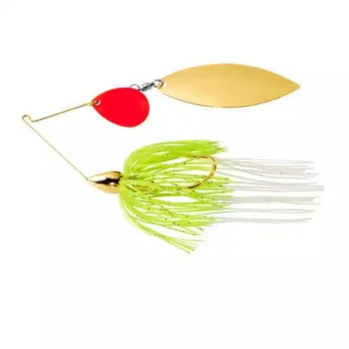 Best fish hooks for reef fishing-War Eagle Colorado/Willow Spinnerbait 3/8 Oz White/Chartreuse