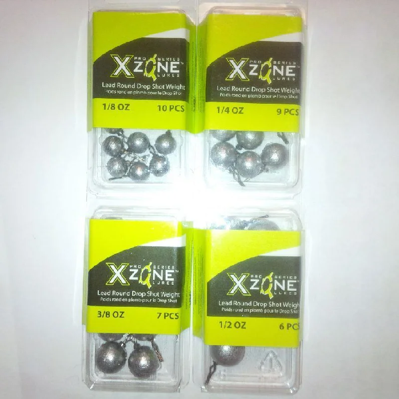 Fishing Lures New-X zone Lures Drop Shot Round Weight 1/8