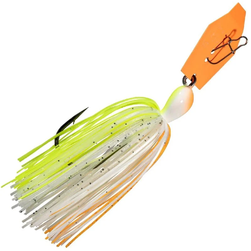 Fishing Lures Plastic-Zman Big Blade Chatterbait 5/8 oz Chartreuse White Orange