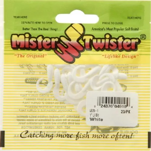 Mister Twister 1.5" White Lil Bit Snakpak