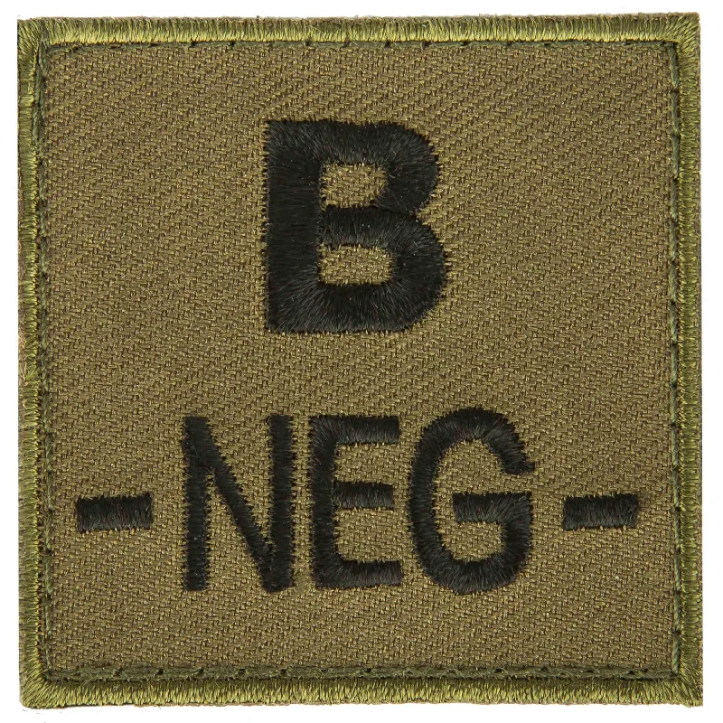 Blood Group Patch B Neg. green