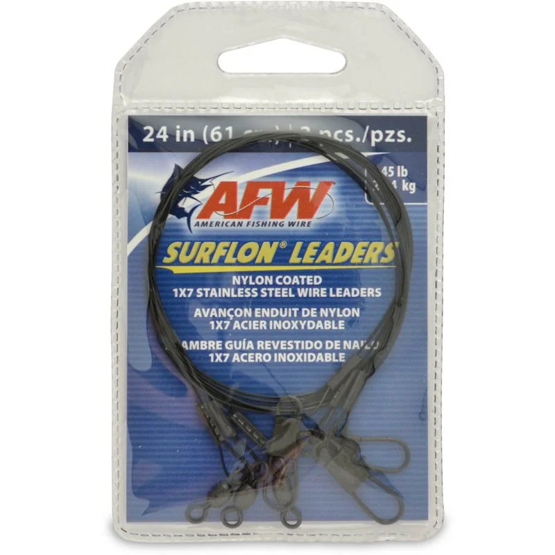 Fishing lines for fluorocarbon surf casting-American Fishing Wire Surflon Leader Wires 3-Pack, 45 Lbs - Salt Wtr Trollng Bait At Academy Sports