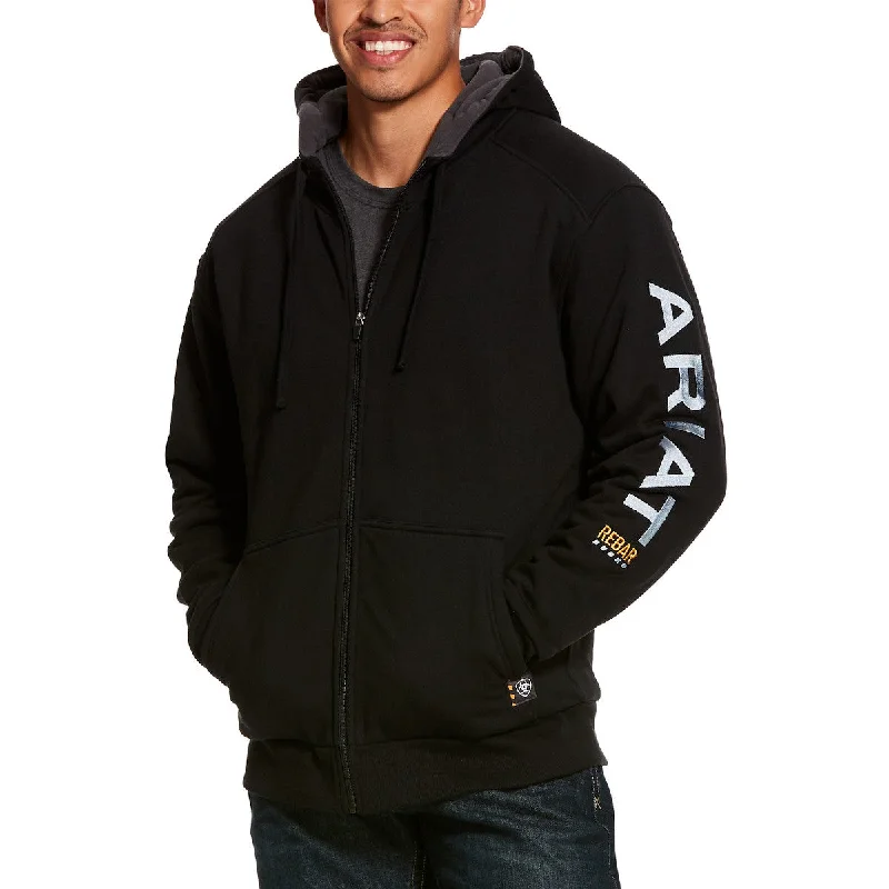 Stylish fishing hoodies for boat fishing days-Ariat - Rebar All-Weather Full Zip Hoodie