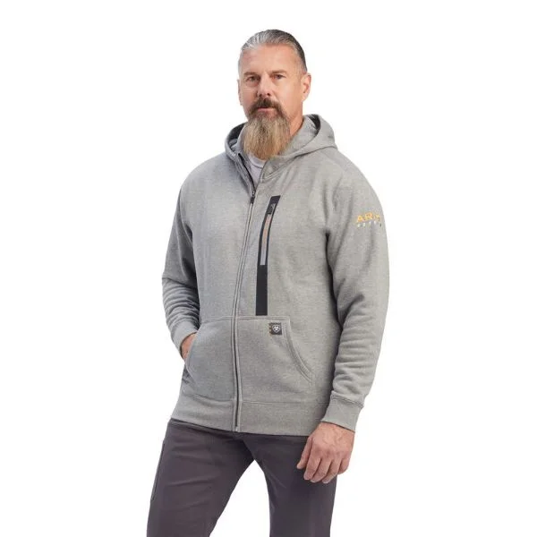 Stylish fishing hoodies for ultimate comfort-Ariat - Rebar Workman Full Zip Hoodie