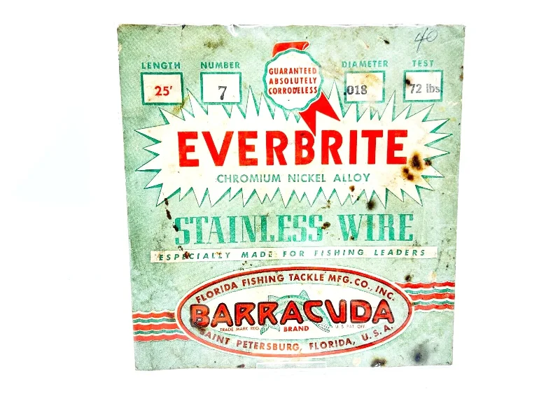 Fishing lines for bay fishing-Barracuda Everbrite 72lb Test Vintage Leaders in Package