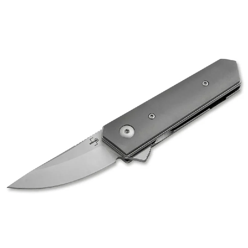 Böker Plus Pocket Knife Kwaiken Stubby Titan gray