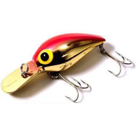 Brad S L Il Wigglers Crank Bait  Gold/Fluorescent Red Back