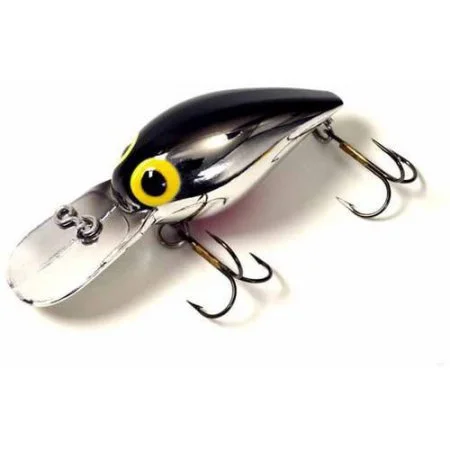 Brad S L Il Wigglers Crank Bait  Metallic Silver/Black/Red Belly