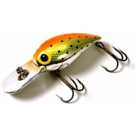 Brad S Wigglers Crank Bait  Orange/Chartreuse/Black Specks