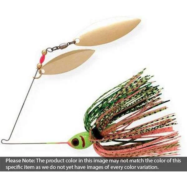 BYBW12-636 Booyah Double Willow Spinner Bait, 0.5 Oz. - Satin Silver Glimmer