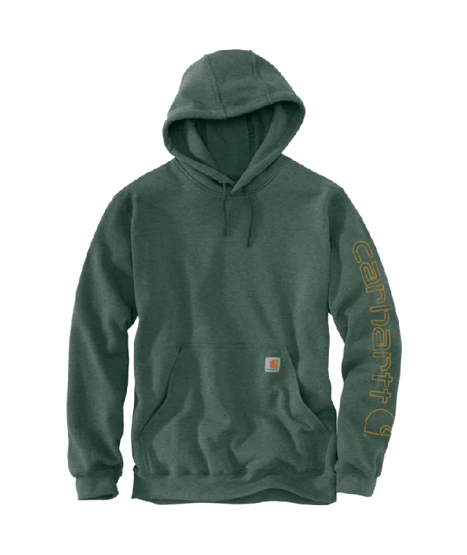 Stylish fishing hoodies with subtle branding-Carhartt® Loose Fit Midweight Logo Sleeve Graphic Hoodie