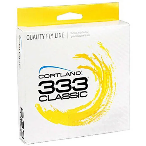 Fishing leaders for monofilament ice fishing-Cortland Classic 333 Flyline WF5F Yellow  351479