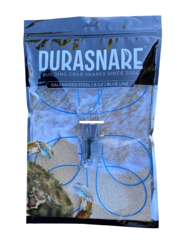 Fishing leaders for braided flexibility-Durasnare Galvanized Steel 8oz Blue Line Crab Snare