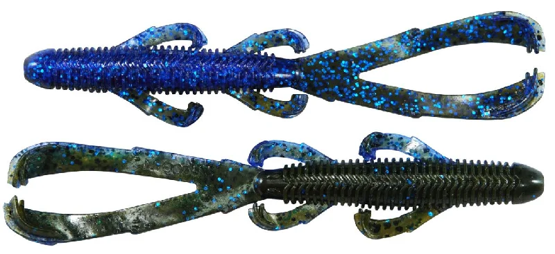 Googan Baits Trench Hawg 4.65 in Craw Softbaits 9-Pack Blue - Frsh Wtr Soft Plastic