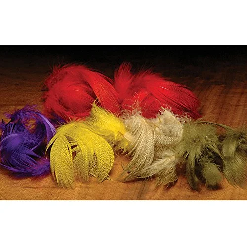 Fishing lines for braided baitcasting-Hareline Mallard Flank Feathers-Natural