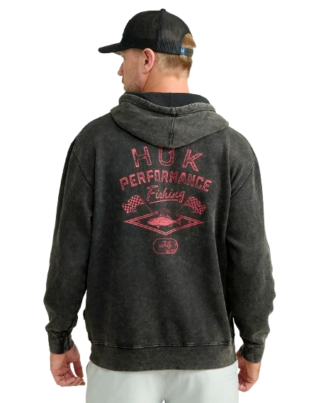 Durable and breathable fishing hoodies for active wear-Huk Cotton Fleece Graphic Hoodie