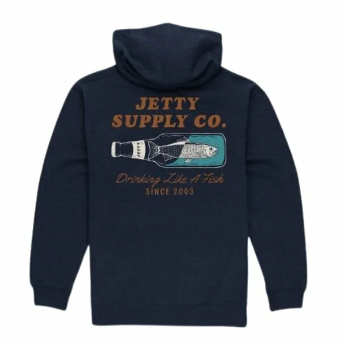 High-performance fishing hoodies for active wear-Jetty- Drinkfish Hoodie