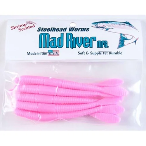 Mad River Steelhead Worms - 3" - Bubblegum