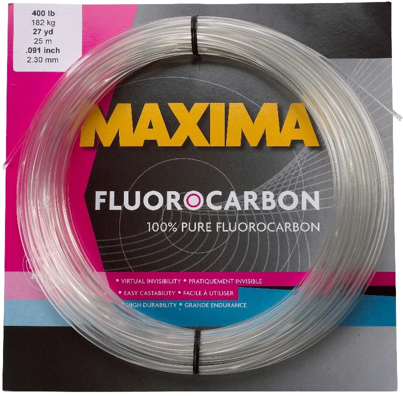 Fishing leaders for braided spinning-Maxima Fluorocarbon Leader Coil 27 Yards