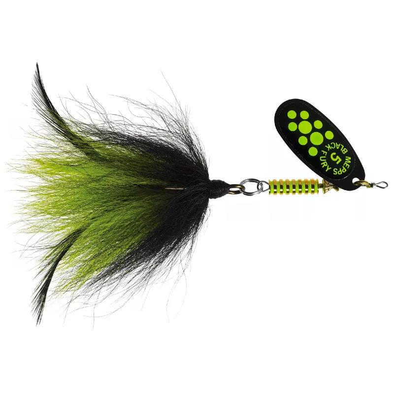 Mepps Black Fury Musky Killer Spinner - Chartreuse Black Chartreuse