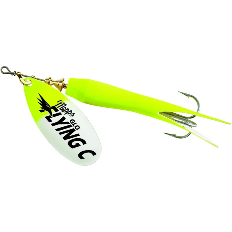 Mepps Flying C Spinner | Hot Chartreuse/Glo Chartreuse; 5/8 Oz.