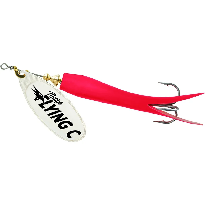 Mepps Flying C Spinner | Red/Silver; 5/8 Oz.