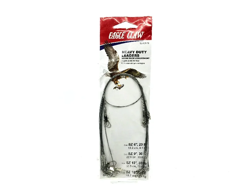 Fishing leaders for gulf fishing-Eagle Claw Heavy Duty Leaders, Value pack Assortment