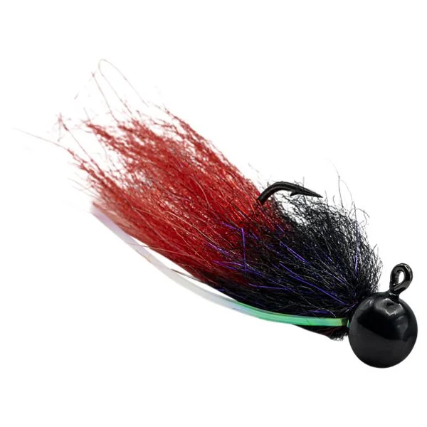 Mustad Addicted Tailout Twitcher Jig - 3/4 Oz. - Black/Red